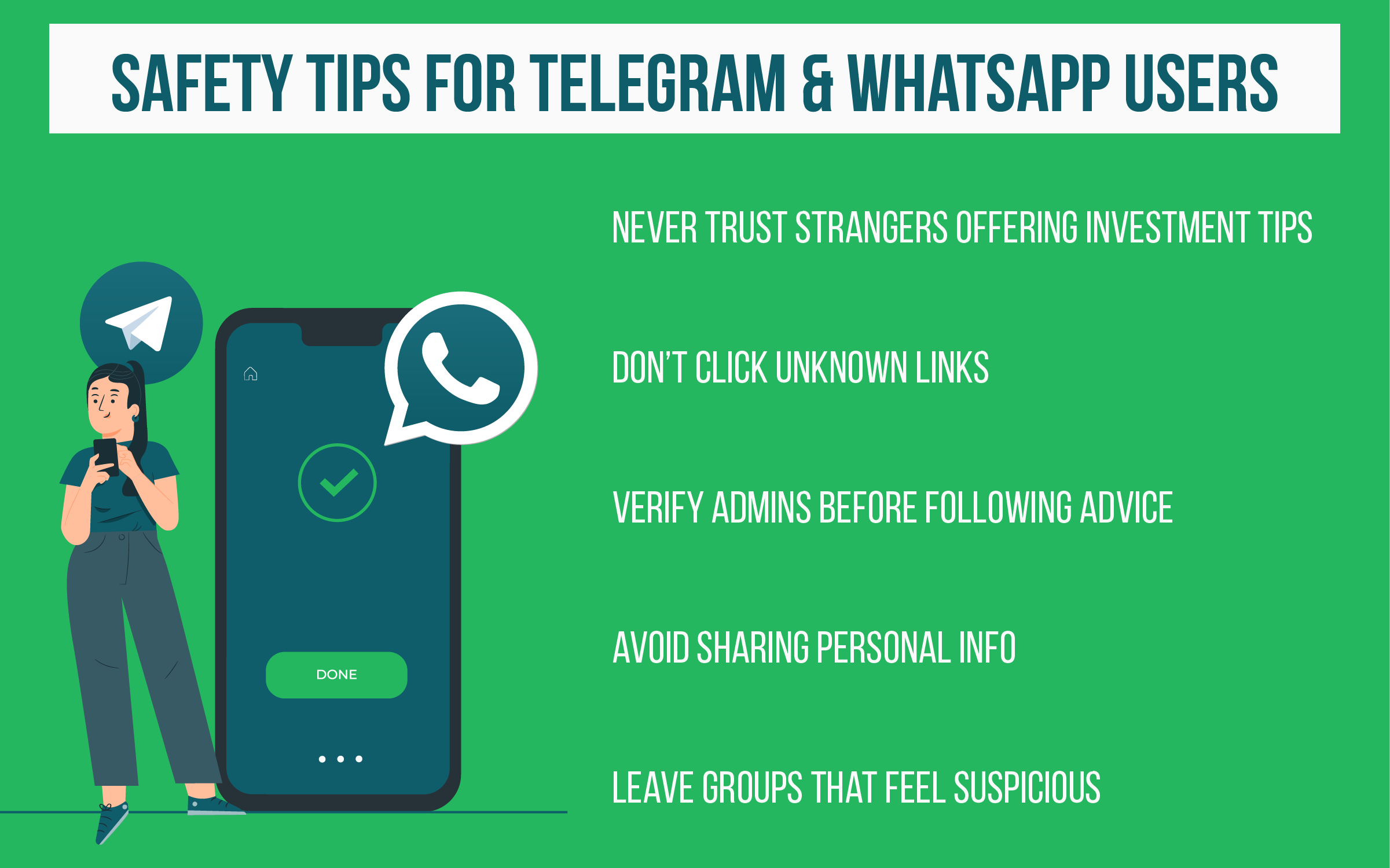 5 Safety Tips for Telegram & WhatsApp Users